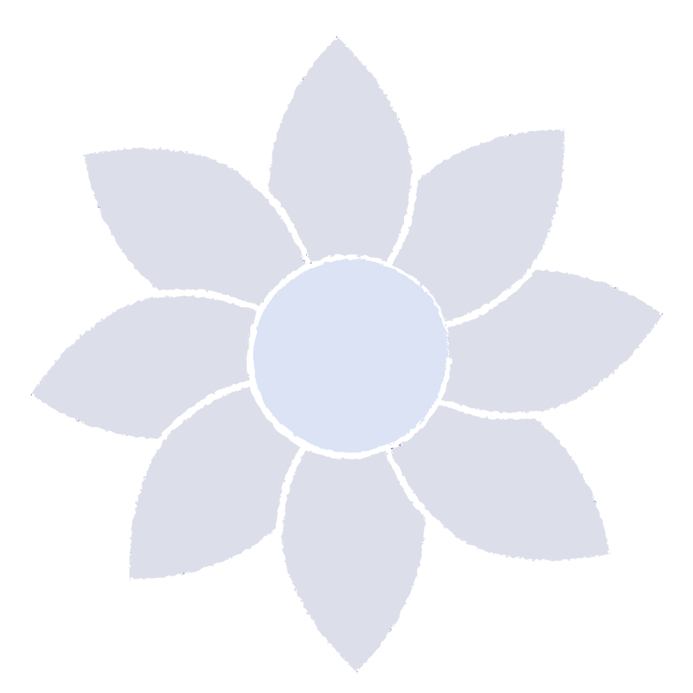 青いお花のイラスト