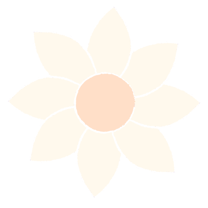 オレンジのお花のイラスト