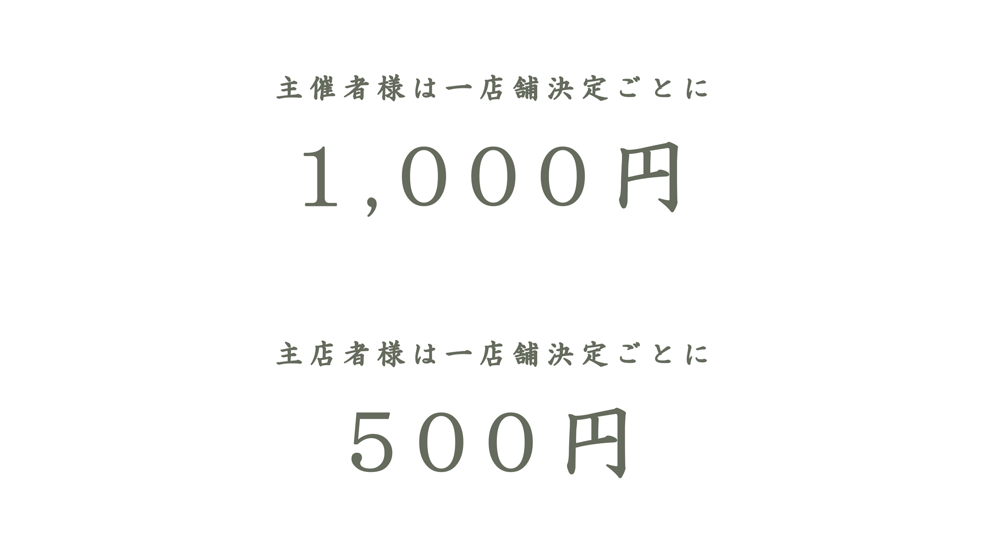 主催者の通常価格の画像