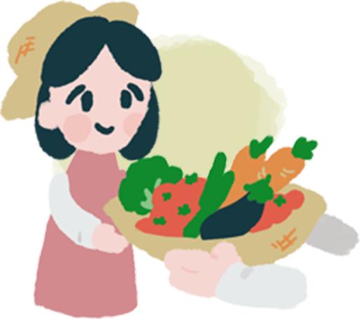 女性農家のイラスト