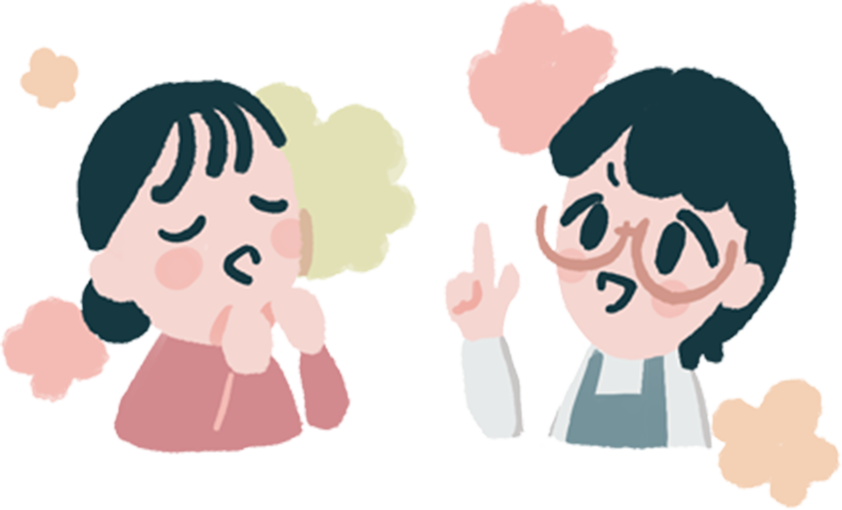 会話している女性のイラスト