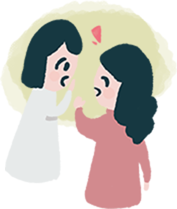 会話している女性のイラスト