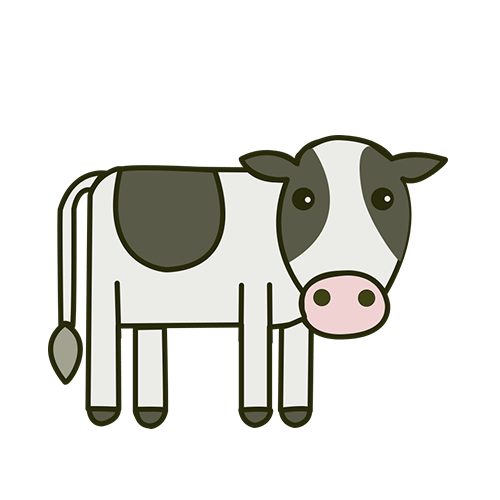 牛のイラスト右向き