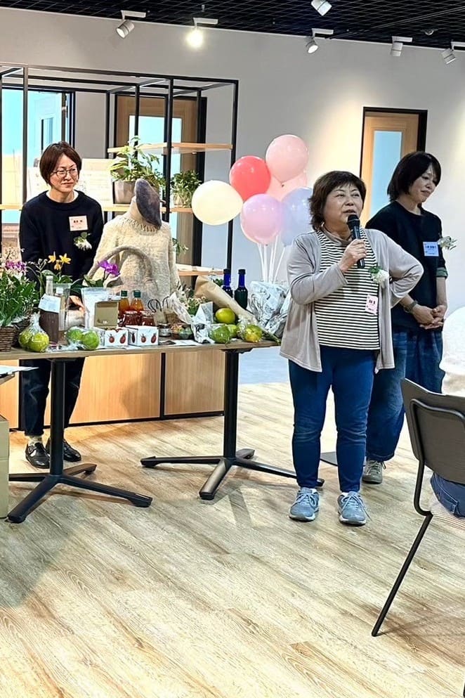 イベントで農業女史が話している様子